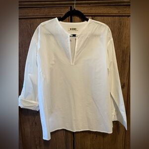 B SIDES Poplin Shirt- White